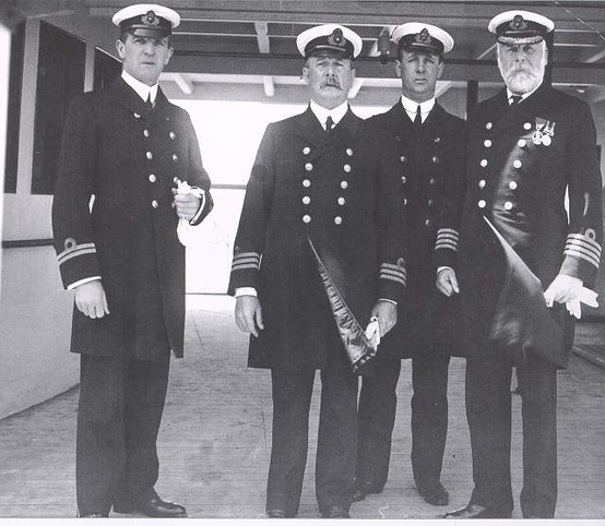 Photo:  Crew Group Of Titanic (Captain on the right)